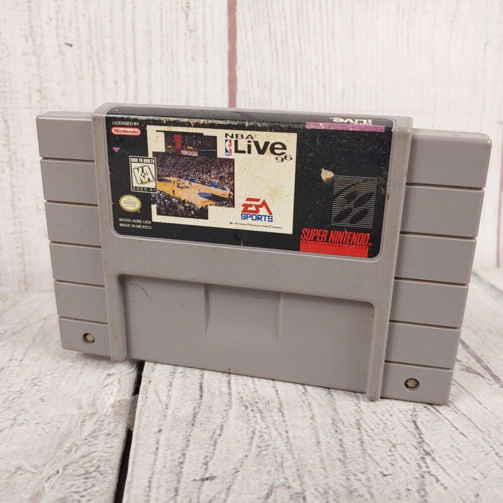 TESTED - Nintendo NBA Live 96 SNES Super Nintendo M/SNS-A6BE-USA Cartridge Only
